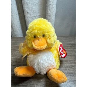 TY Beanie Baby Coop Yellow Duck Plush w‎ Tag